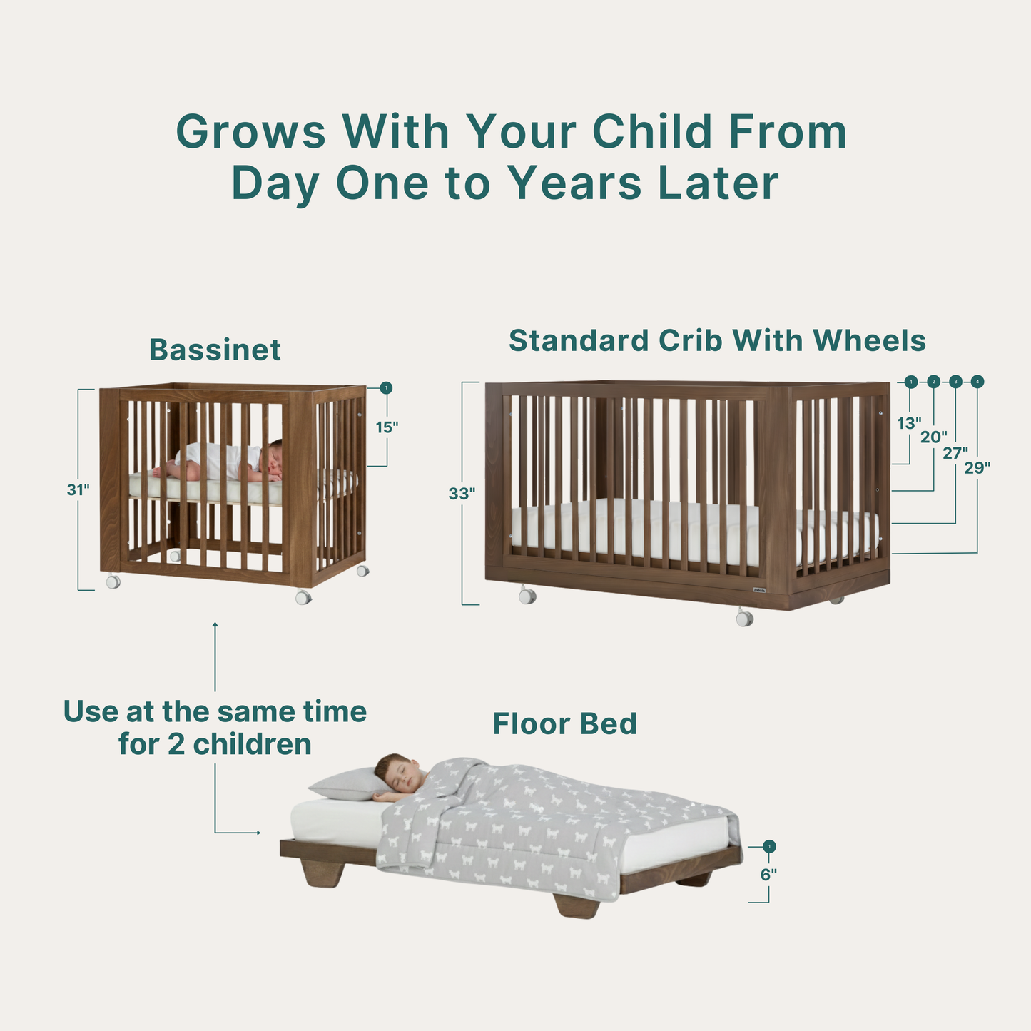 dadada Spirit 7-in-1 Convertible Crib