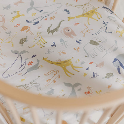 stokke sleepi mini bedding Stokke Sleepi Mini Fitted Sheet by Pehr V3 – Swaddles Baby