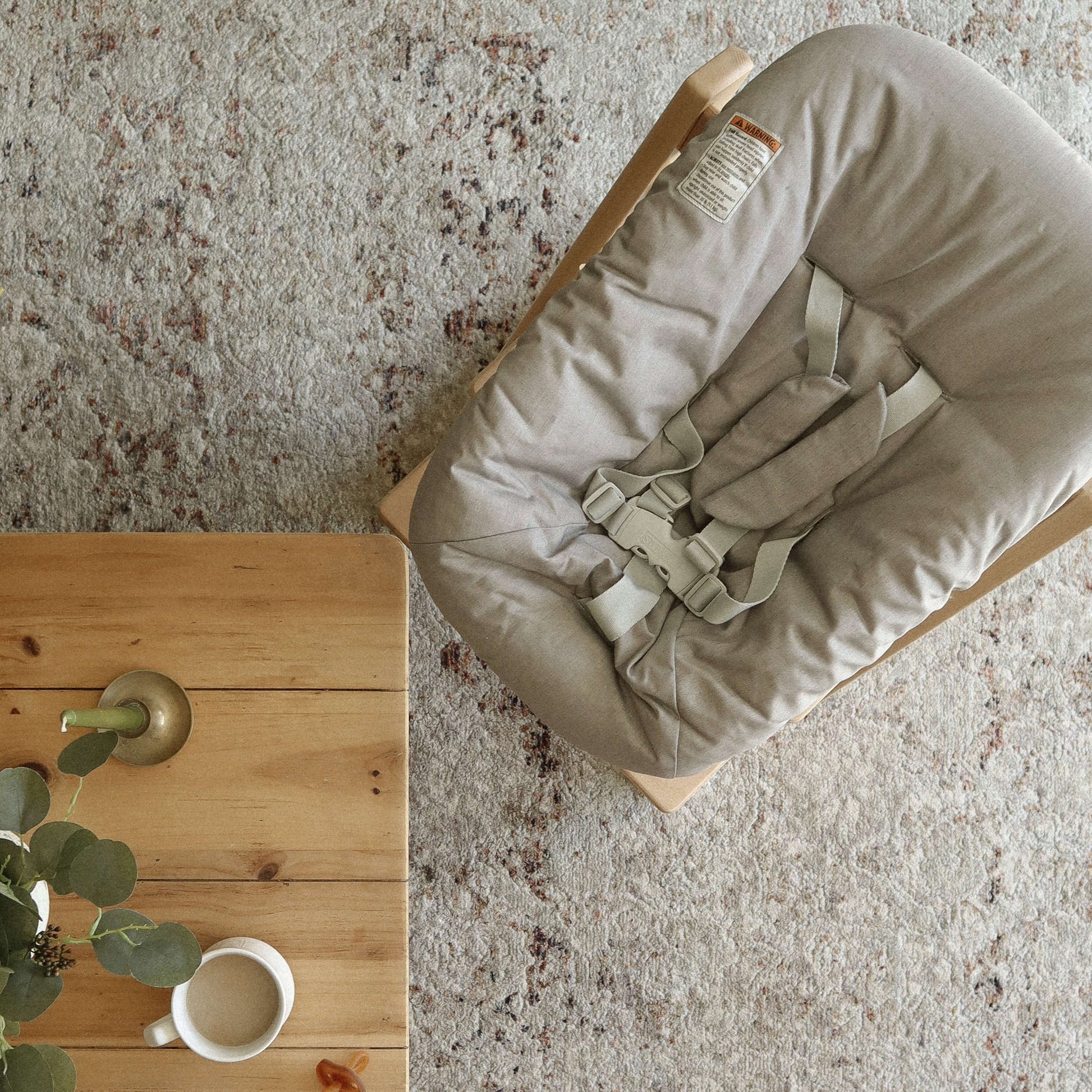stokke tripp trapp floor protector Stokke Tripp Trapp High Chair² with Cushion, Tray and Newborn Set, Natural + Nordic Grey Cushion