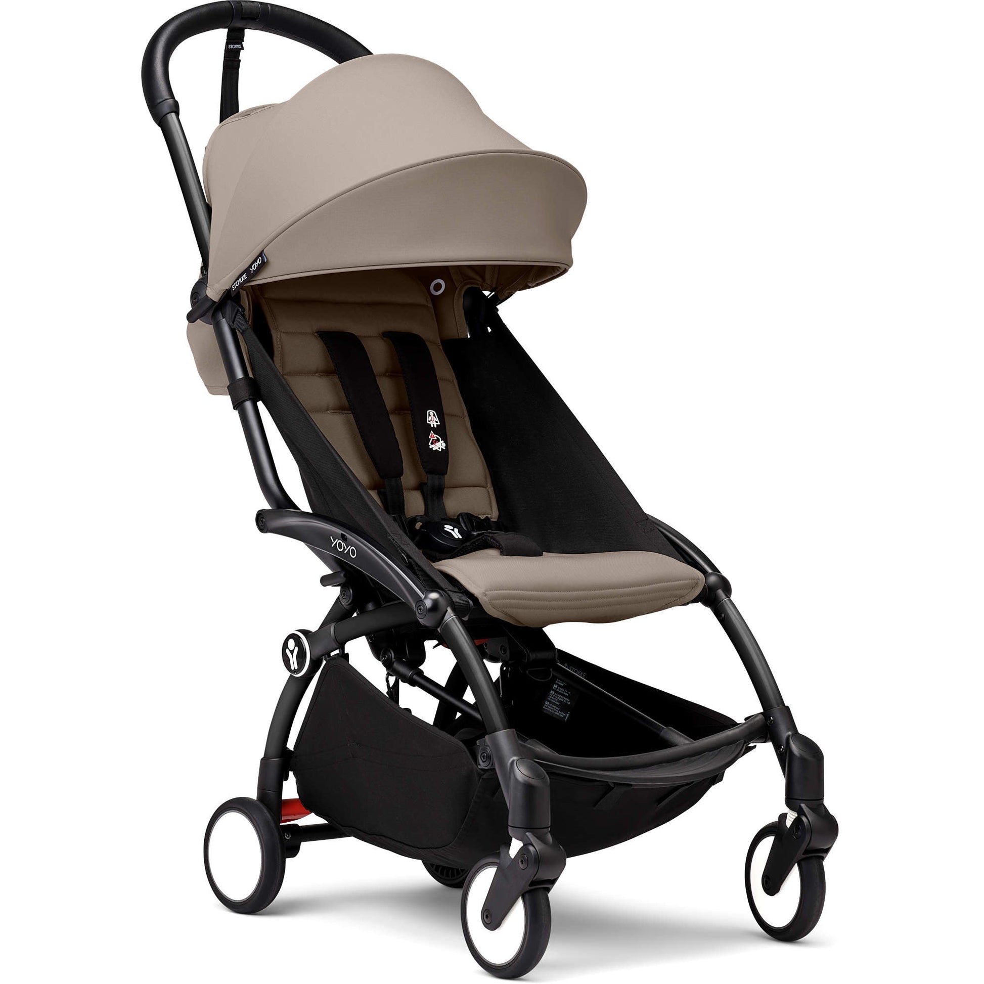 stokke stroller folded Stokke YOYO³ Newborn to Toddler Stroller Bundle, Olive