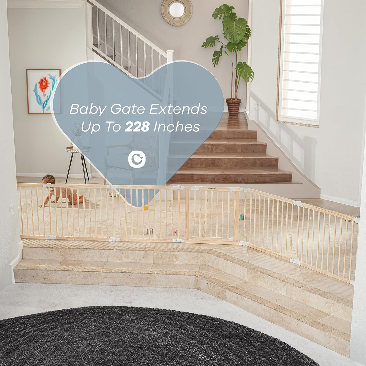 Comfy Cubs Playpen Gate for Toddler and Babies