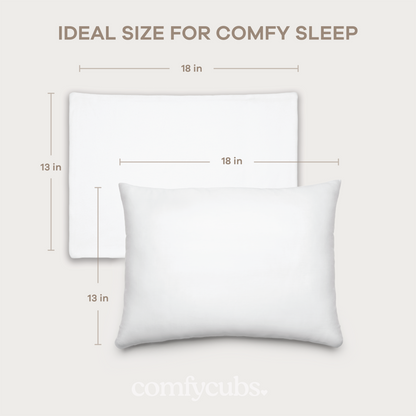 Comfy Cubs Toddler Pillow with Soft Cotton Pillowcase
