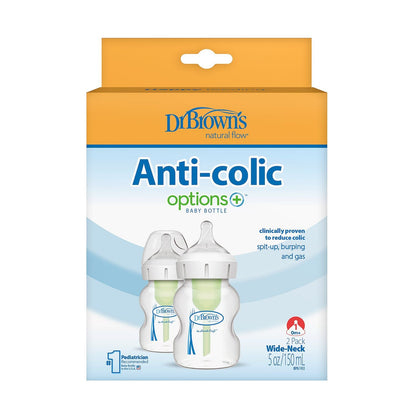 Dr. Brown's Natural Flow Anti-Colic Options+ Wide-Neck Baby Bottle