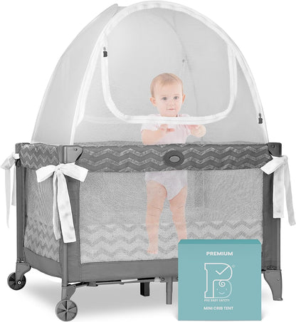 Pro Baby Safety Premium Mesh Mini Crib Tent – Swaddles Baby