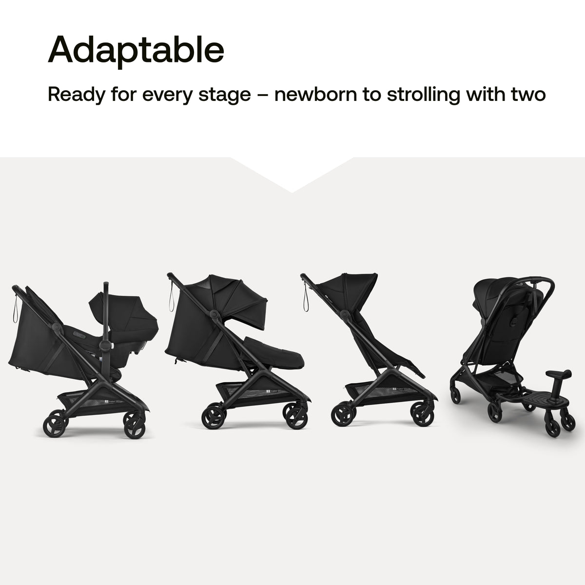Bugaboo Butterfly 2 Plus Lay-Flat Recline Lightweight Stroller