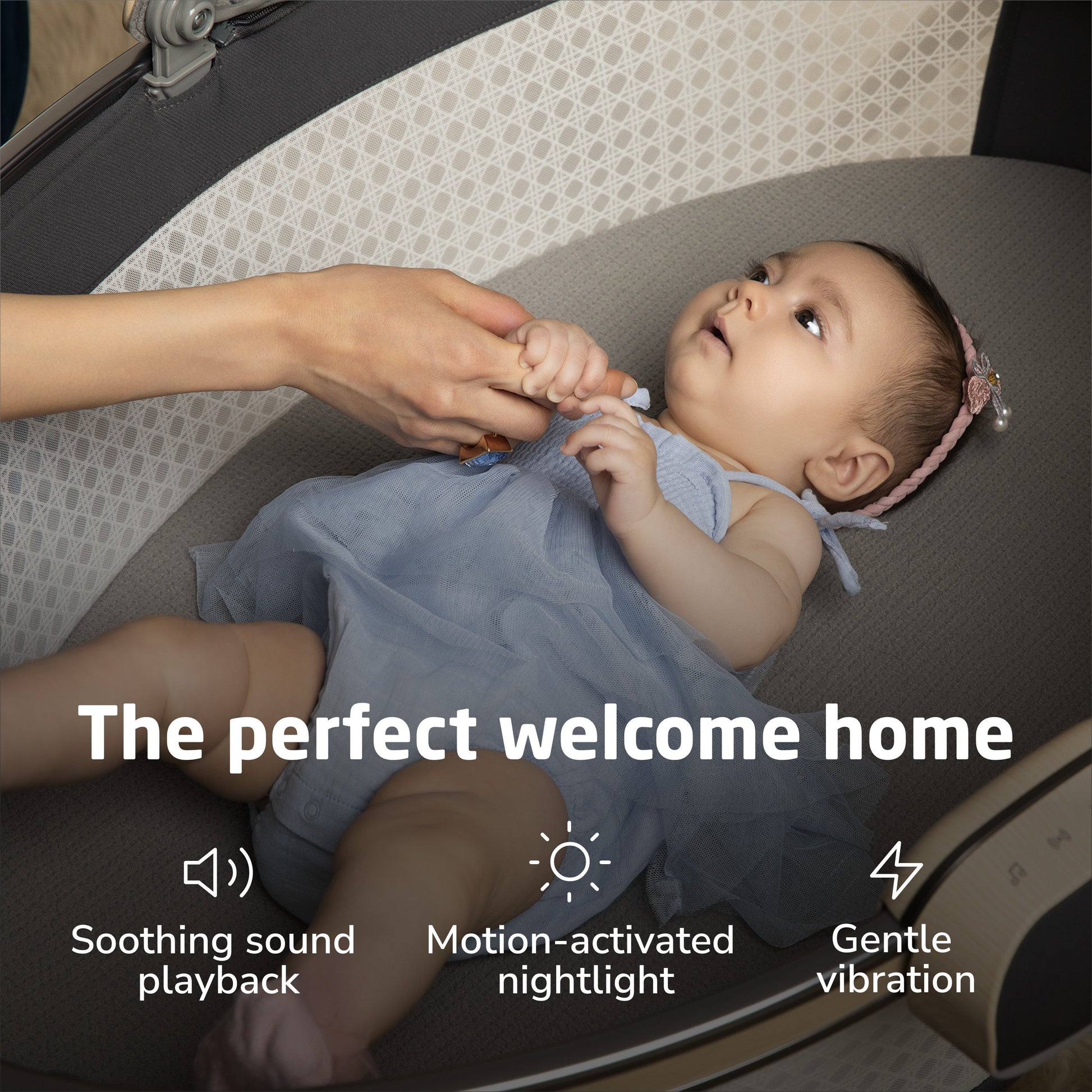 maxi-cosi connected home soothe night light & sound Maxi Cosi Kindred Sibia Bassinet