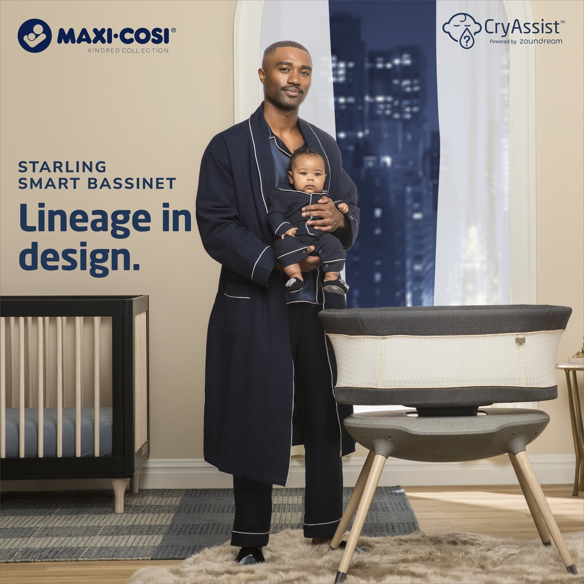 maxi-cosi bassinet safety Maxi Cosi Starling Smart Bassinet Onyx Heritage