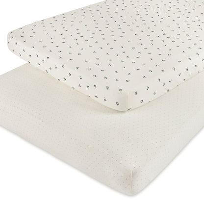 Aurora Classics Cotton Pack N Play/ Porta Crib Sheet - 2 Pack