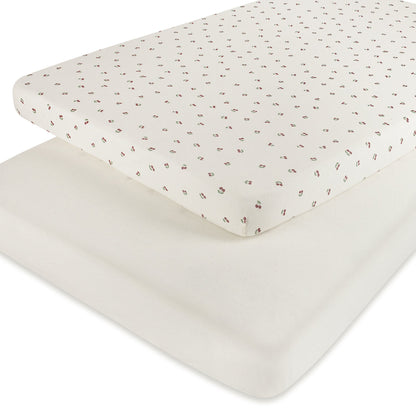 Aurora Classics Cotton Pack N Play/ Porta Crib Sheet - 2 Pack