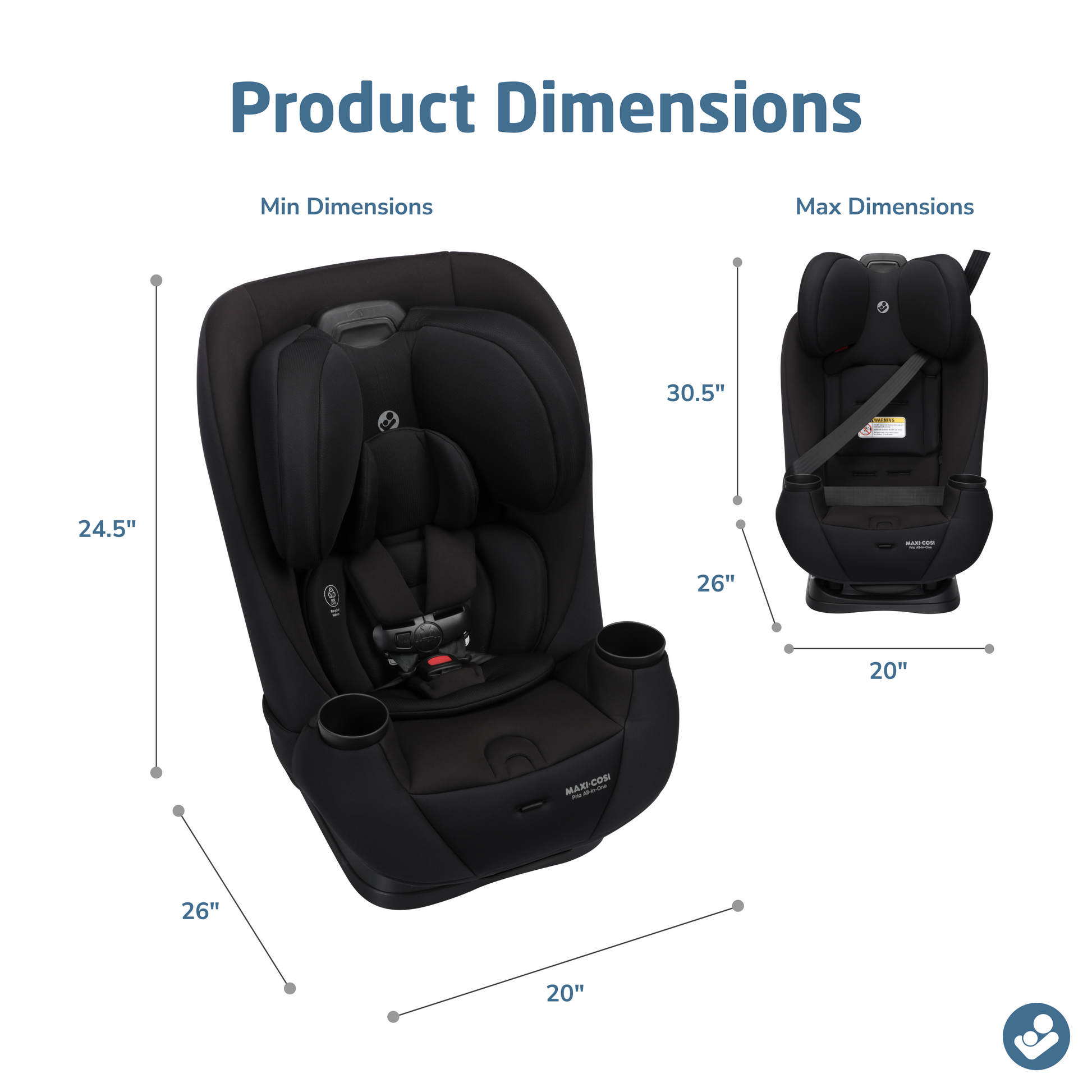 Maxi-Cosi Pria All-in-One Convertible Car Seat with PureCosi & EcoCare – Swaddles Baby