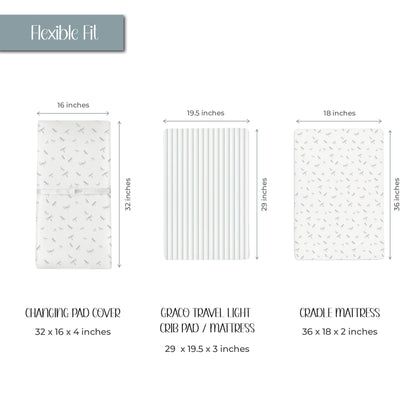 Ely's & Co. Cotton Cradle Sheet/ Changing Pad Cover - 2 Pack