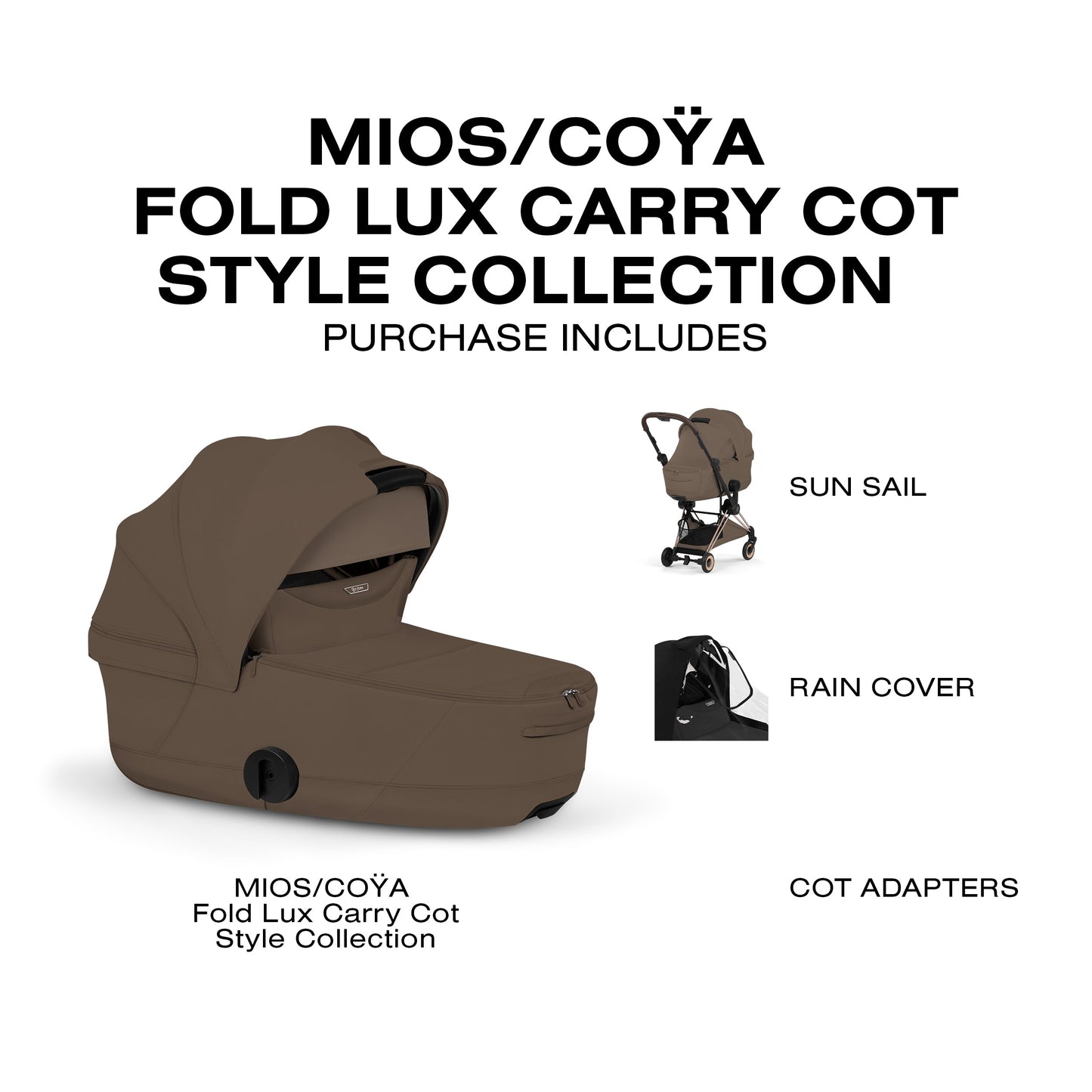 Cybex Mios/ Coya Fold Lux Carry Cot - Style Collection