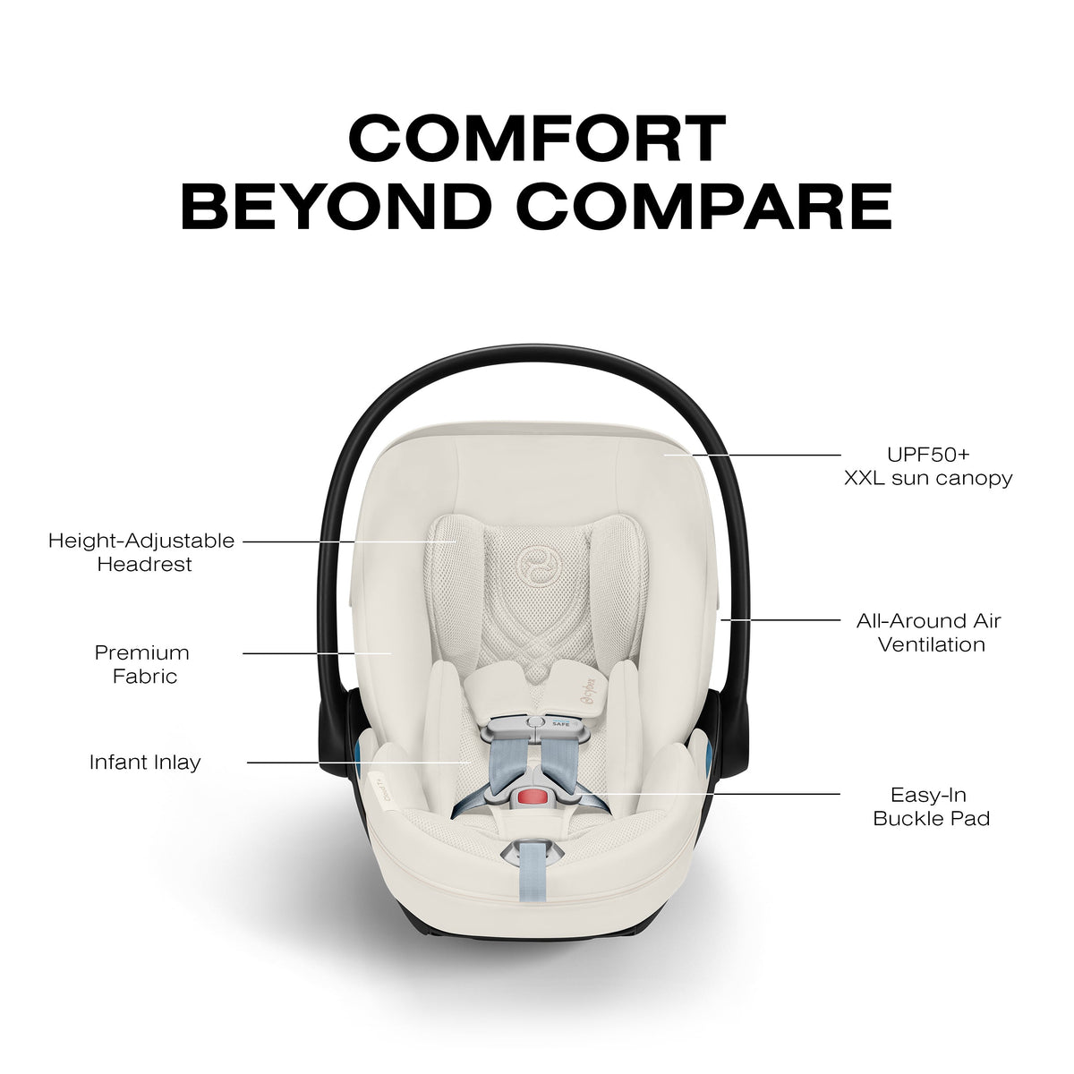Cybex Cloud T Comfort Extend Infant Car Seat With SensorSafe