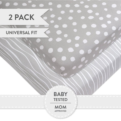 Ely's & Co. Cotton Crib Sheet - 2 Pack