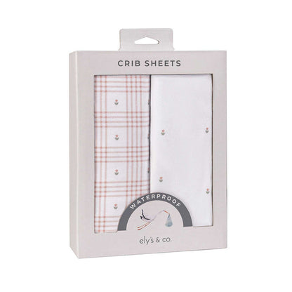 Ely's & Co. Waterproof Crib Sheet - 2 Pack