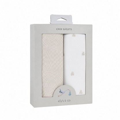 Ely's & Co. Cotton Crib Sheet - 2 Pack
