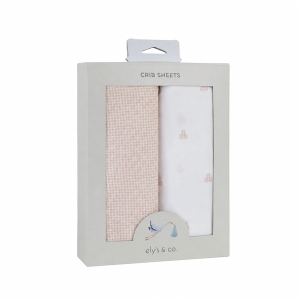 Ely's & Co. Cotton Crib Sheet - 2 Pack