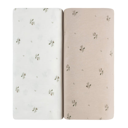 Aurora Classics Cotton Pack N Play/ Porta Crib Sheet - 2 Pack