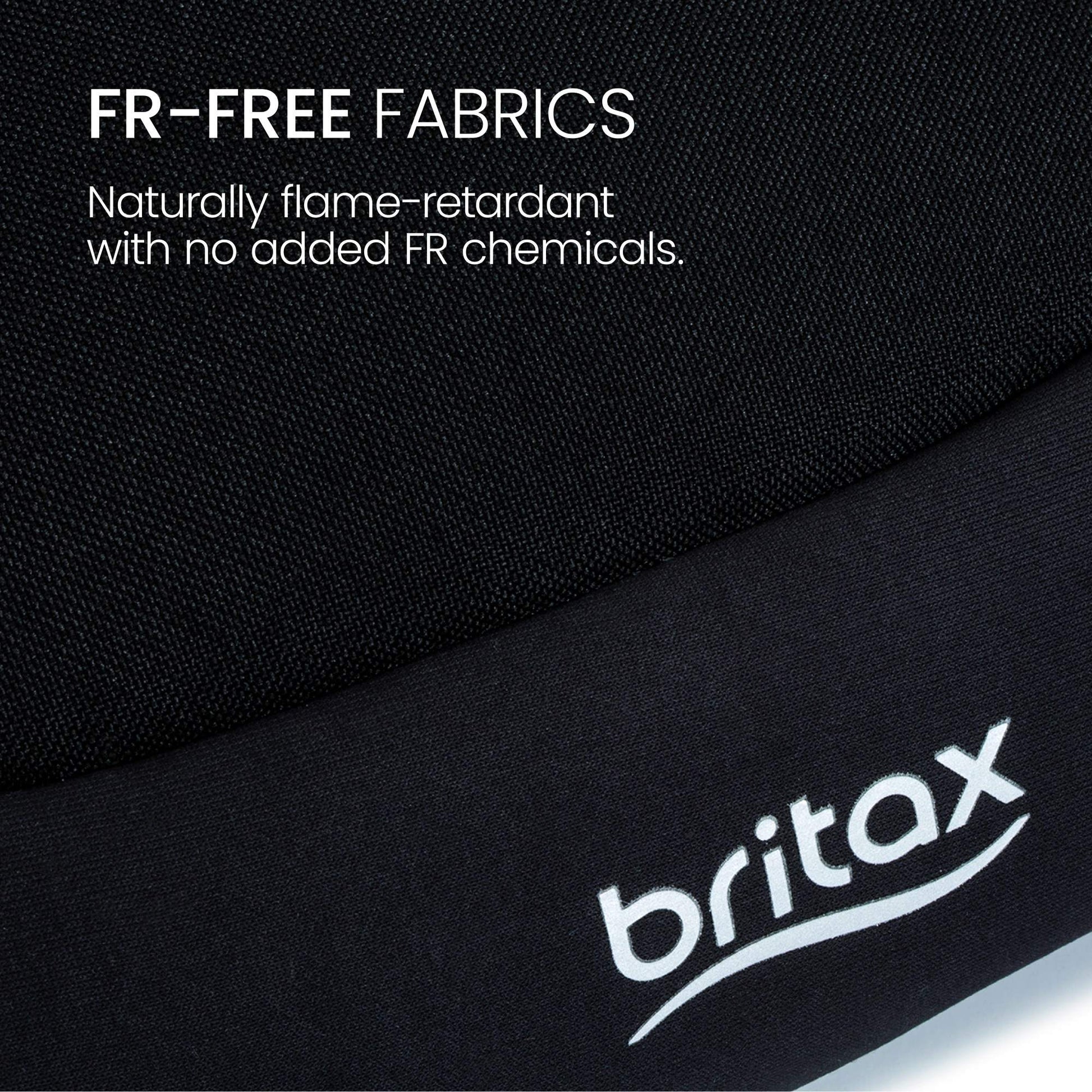 is britax flame retardant free Britax UpNGo Backless Booster Car Seat (Raven Black)