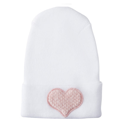 Adora Hospital Hat With Fuzzy Blush Heart Adora Hospital Hat With Fuzzy Blush Heart