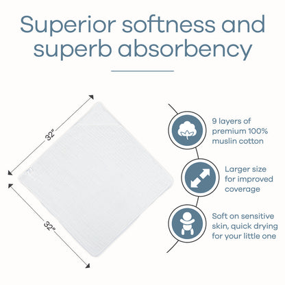 Comfy Cubs Muslin Cotton Hooded Baby Towel