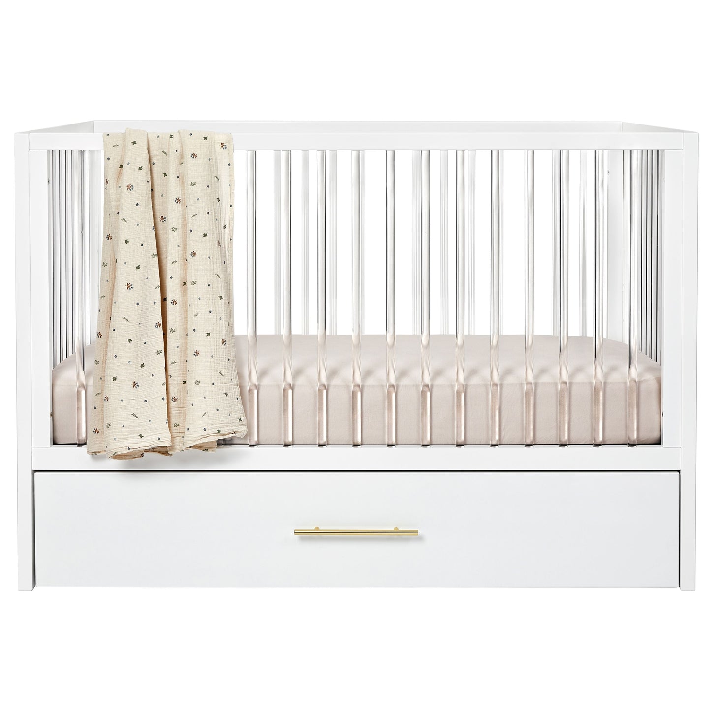 HushCrib Classic 4-in1 Convertible Crib With Trundle