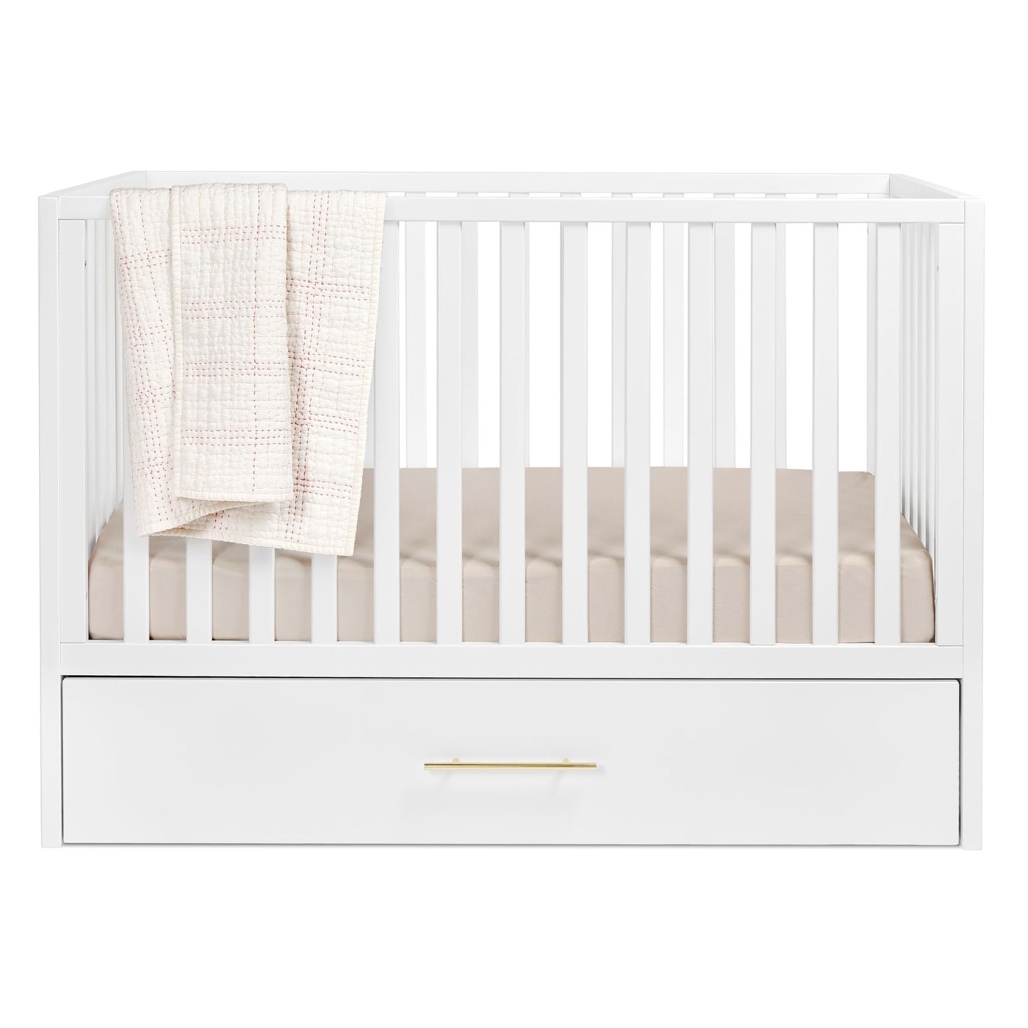HushCrib Classic 4-in1 Convertible Crib With Trundle