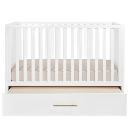 HushCrib Classic 4-in1 Convertible Crib With Trundle
