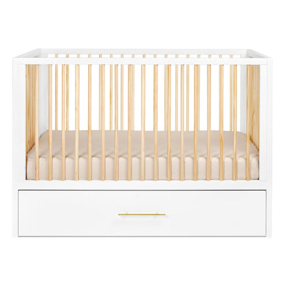 HushCrib 3-in-1 Convertible Crib With Trundle and Mattress Bundle