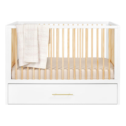 HushCrib 3-in-1 Convertible Crib With Trundle and Mattress Bundle