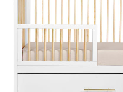 HushCrib 3-in-1 Convertible Crib With Trundle and Mattress Bundle
