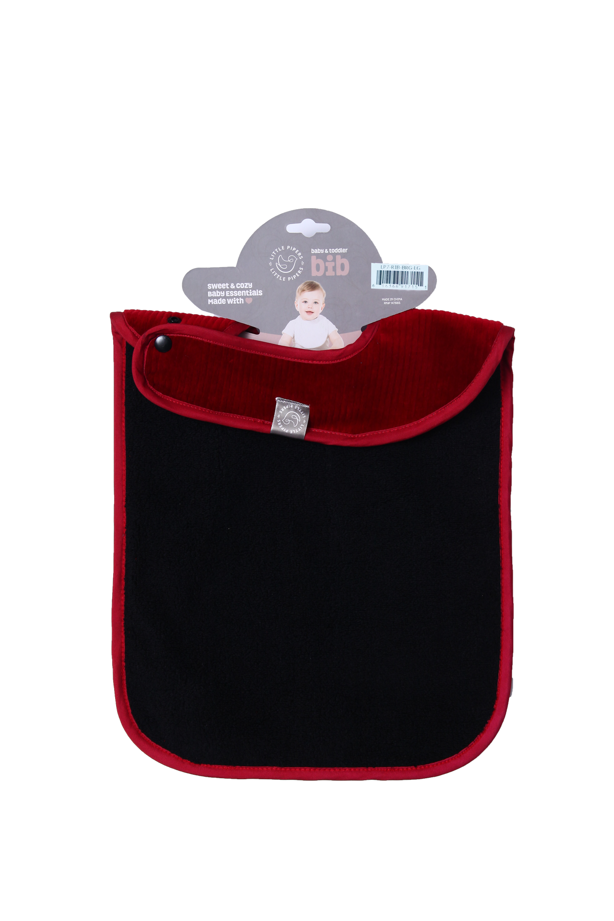 Little Pipers Waterproof Bib With Snaps
