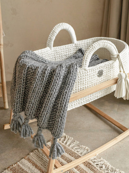 Anzy Home Boho Knitted Baby Blanket