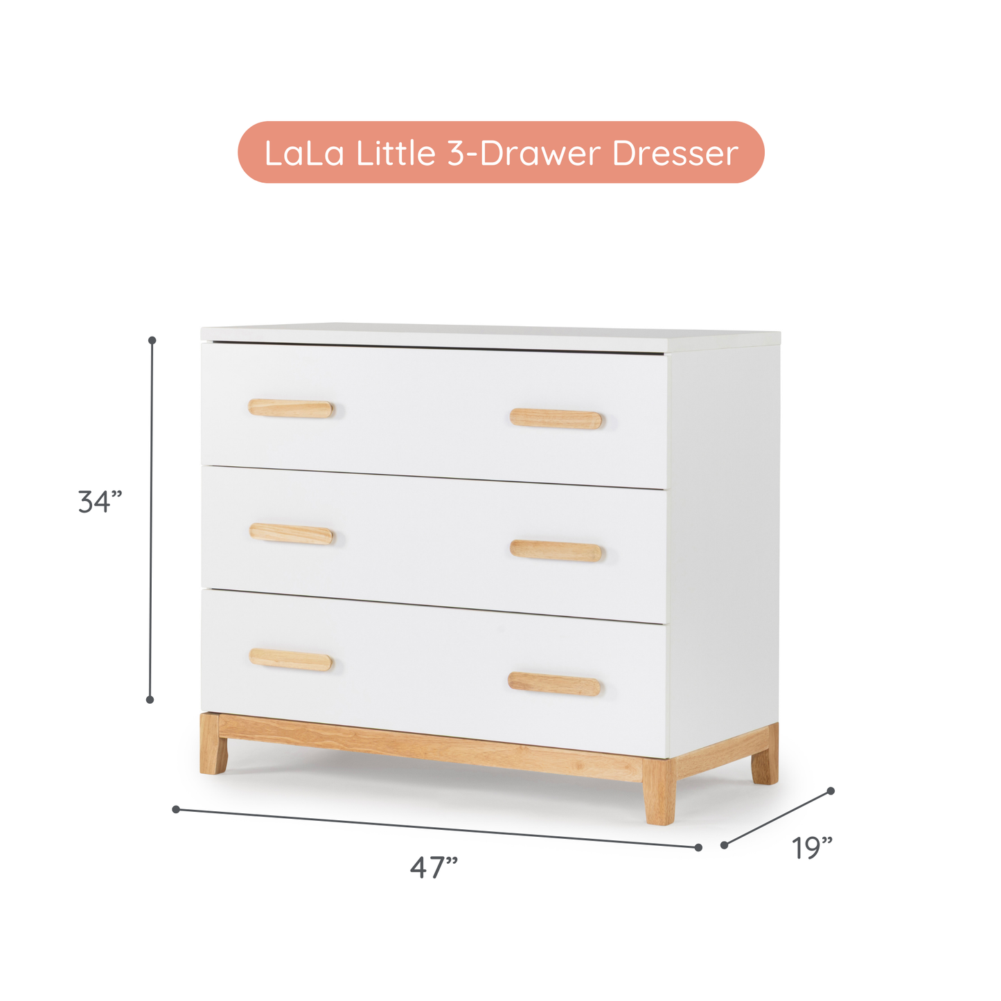 dadada LaLa Little 3-Drawer Dresser