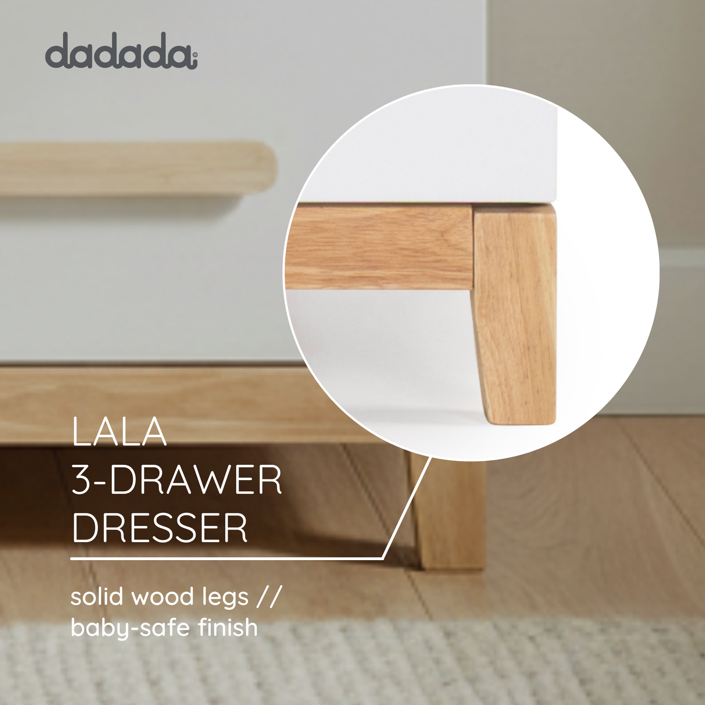 dadada LaLa Little 3-Drawer Dresser