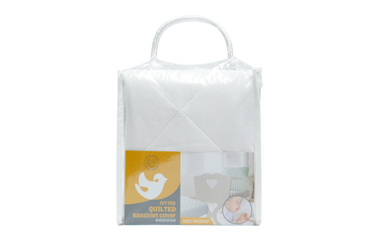 Little Pipers Waterproof Fitted Quilted Bassinet Cover