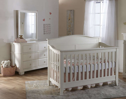 Pali Napoli Curve-Top Forever Crib + Double Dresser