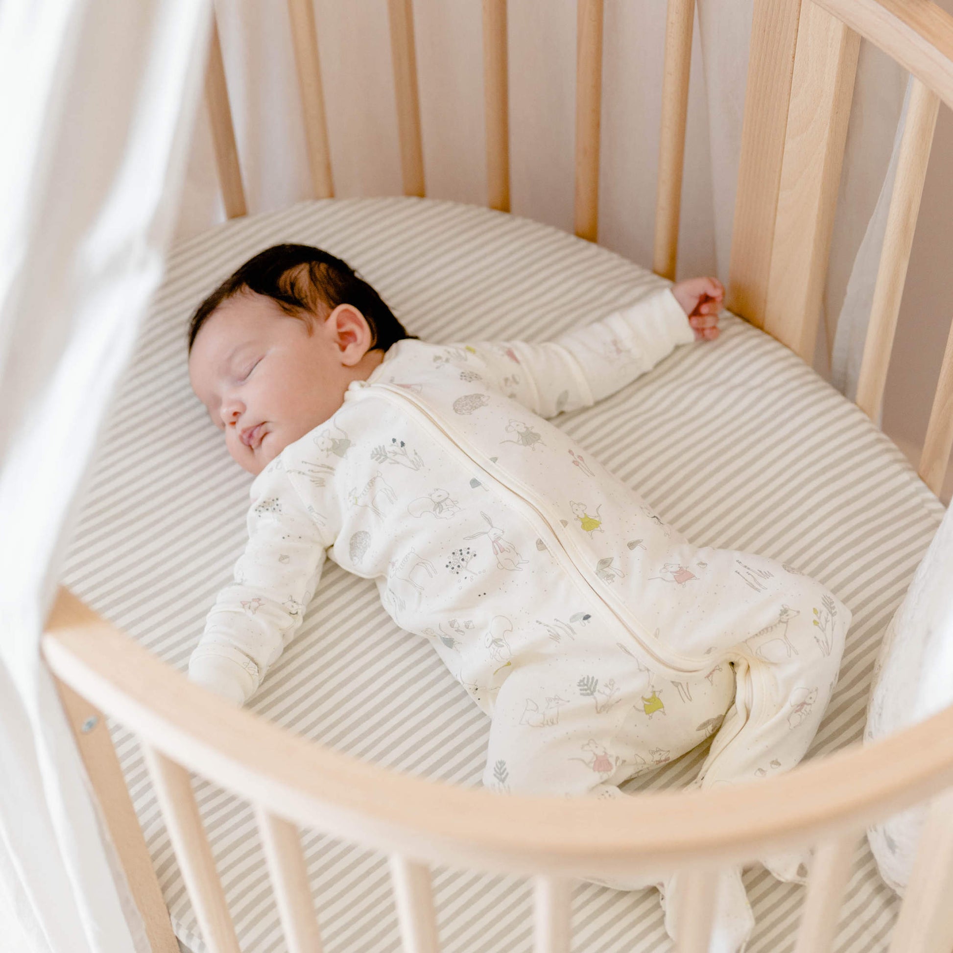 mini crib stokke Stokke Sleepi Mini Fitted Sheet by Pehr V3 – Swaddles Baby