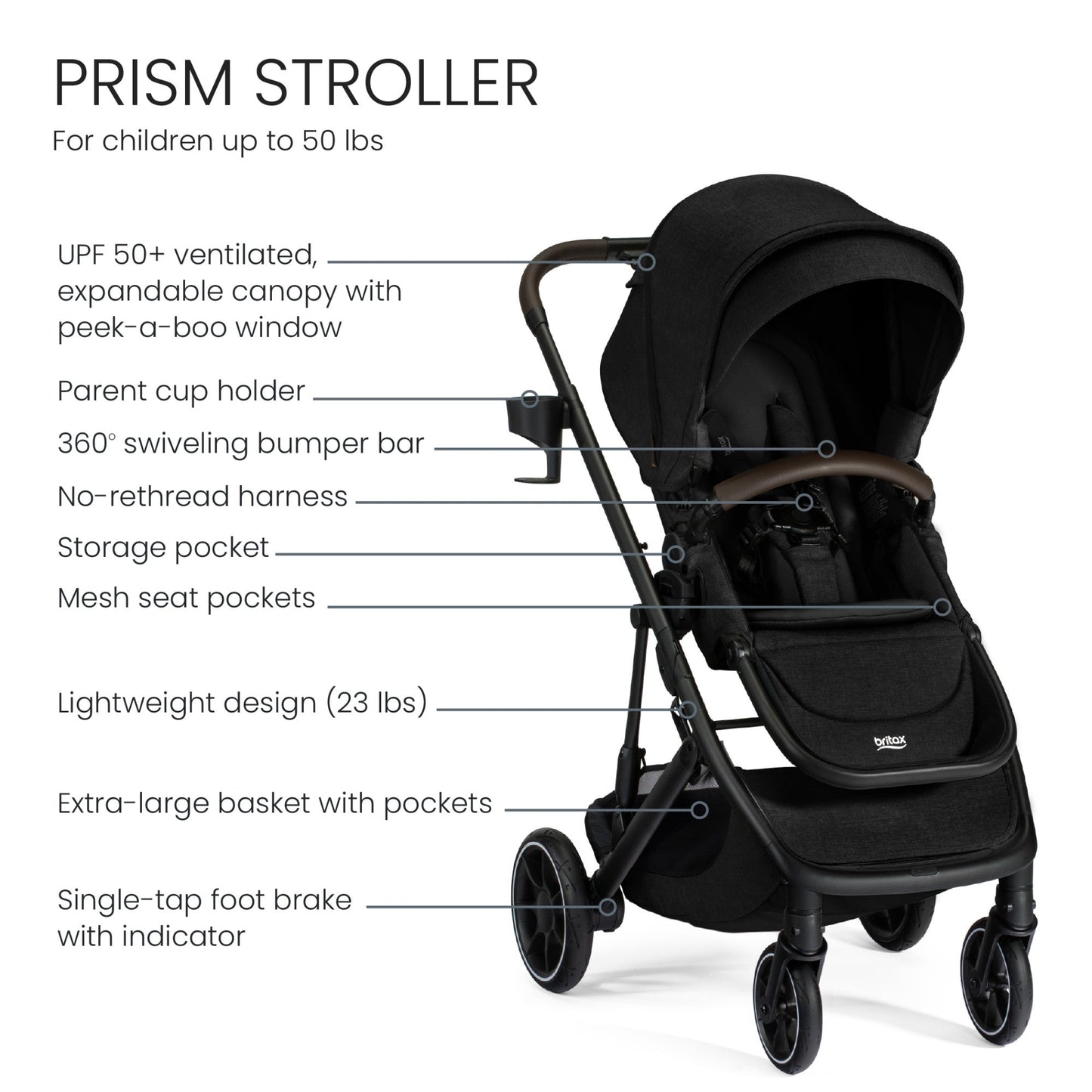 Britax Prism Full-Size Travel System with Willow S Infant Car Seat + Alpine Base
