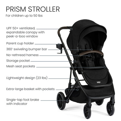 Britax Prism Full-Size Travel System with Willow S Infant Car Seat + Alpine Base