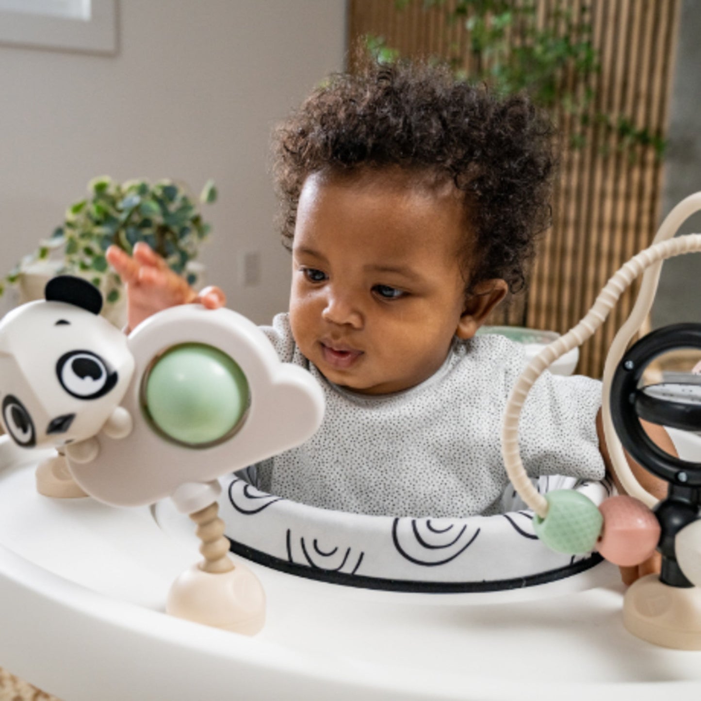 Tiny Love 5-in-1 Stationary Activity Center | Black & White Décor Collection