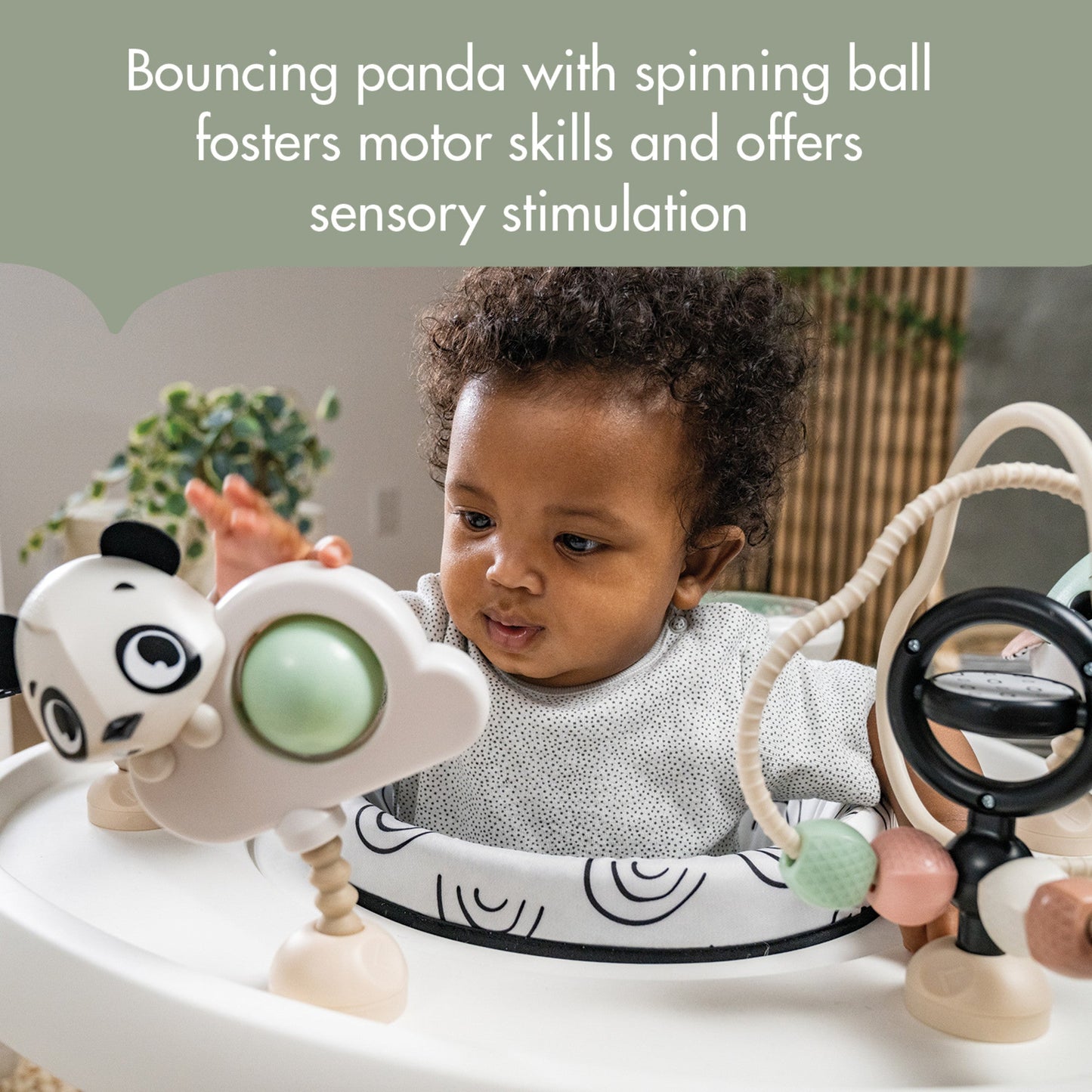 Tiny Love 5-in-1 Stationary Activity Center | Black & White Décor Collection