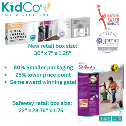KidCo Quick Install Safeway Top of Stair Baby Safety Gate