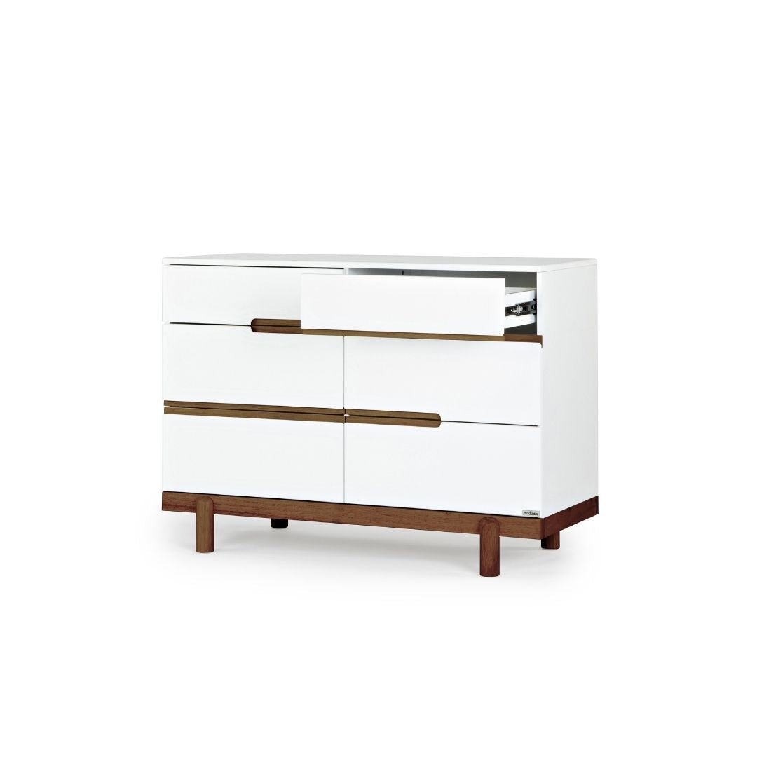 nursery dresser white dadada Bliss 6-Drawer Dresser – Swaddles Baby