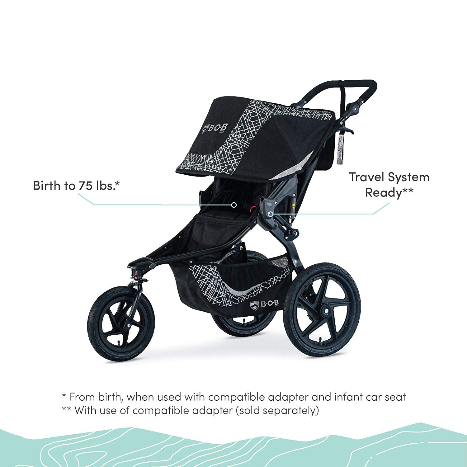 bob jogging stroller tire size BOB Revolution Flex 3.0 Stroller – Swaddles Baby