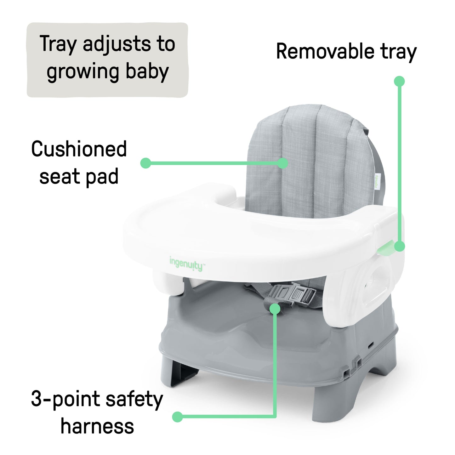 Ingenuity Deluxe Comfort Folding Baby Booster