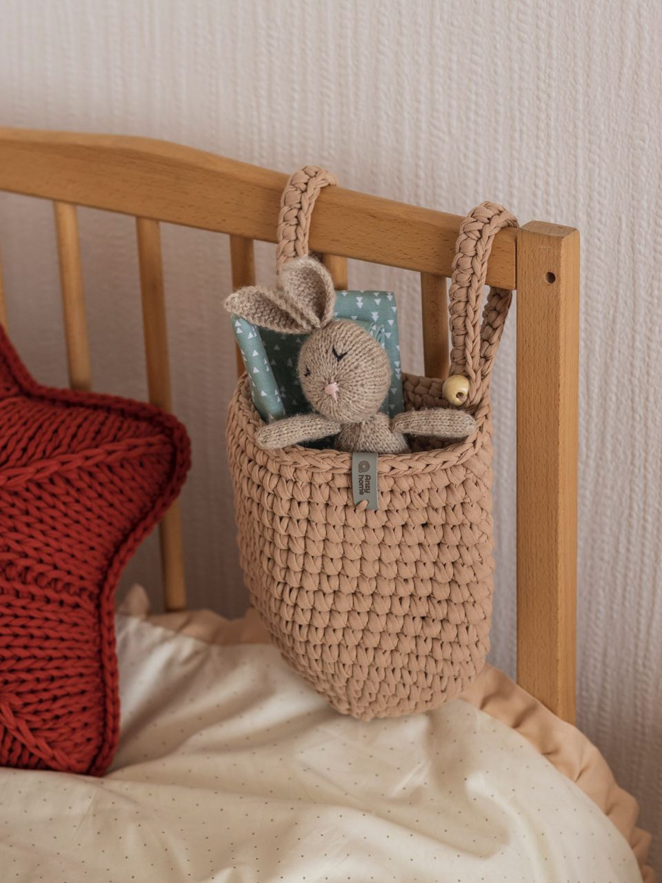 Anzy Home Hanging Basket Crib Pocket Organizer