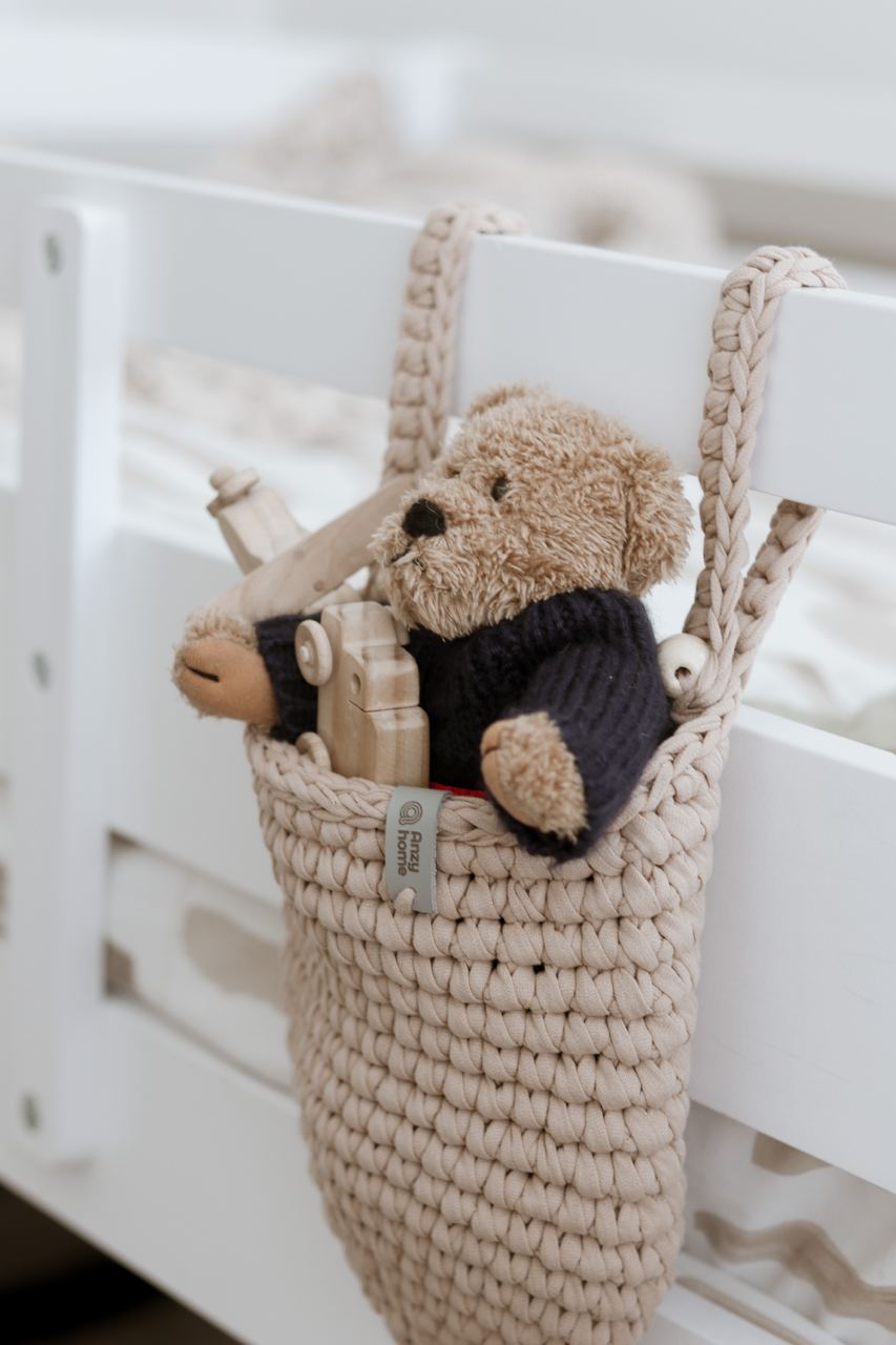 Anzy Home Hanging Basket Crib Pocket Organizer