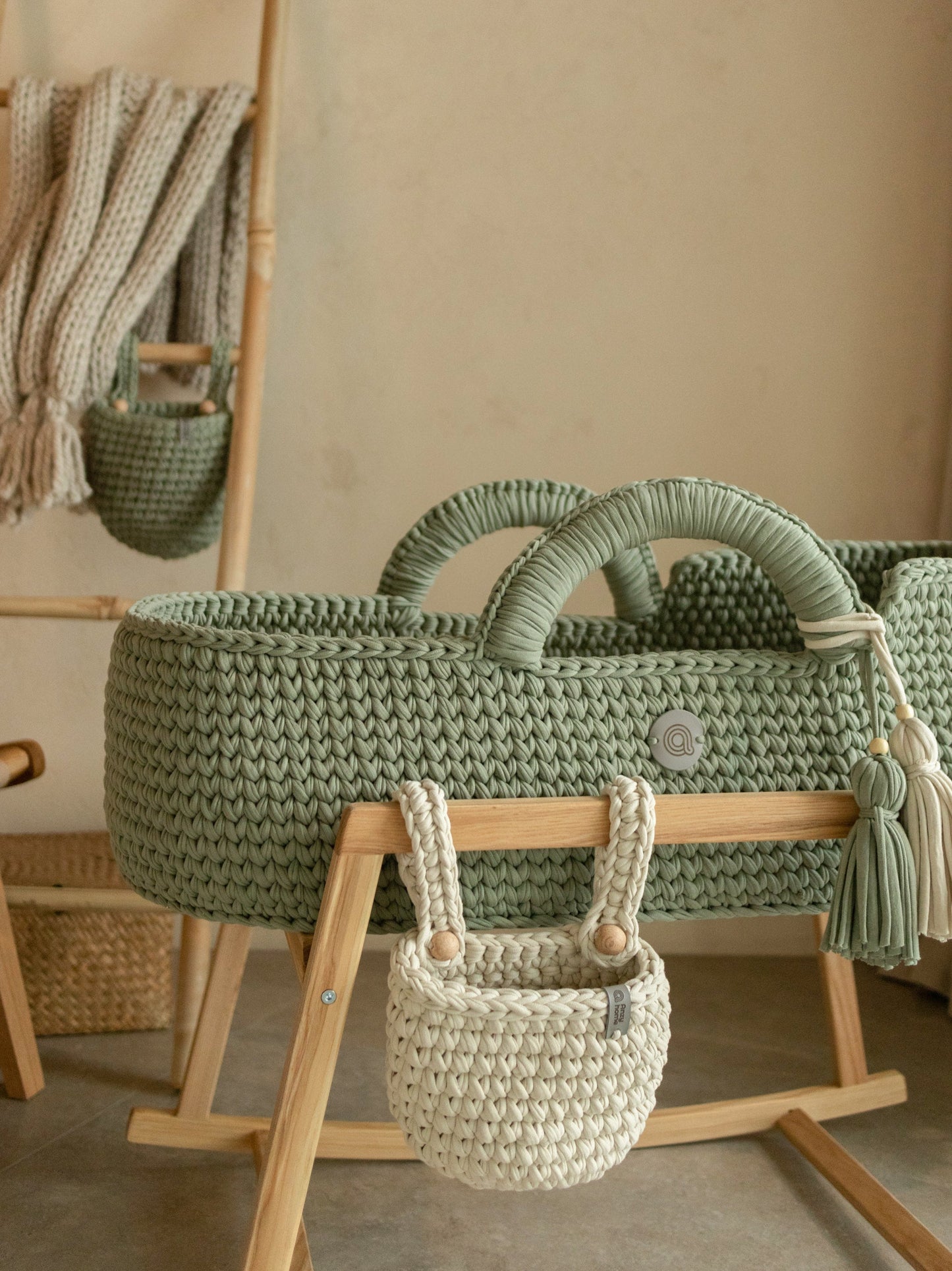 Anzy Home Hanging Basket Crib Pocket Organizer