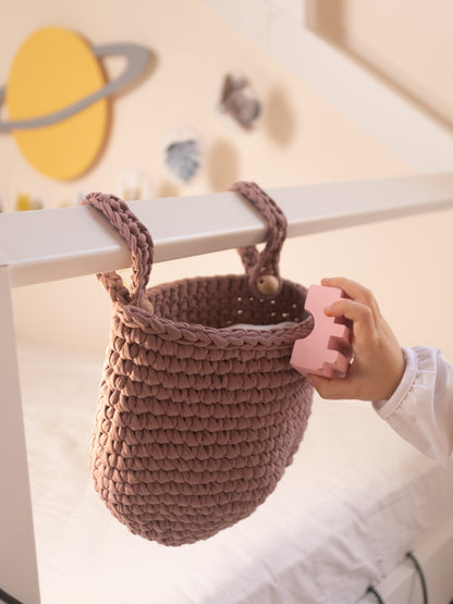 Anzy Home Hanging Basket Crib Pocket Organizer